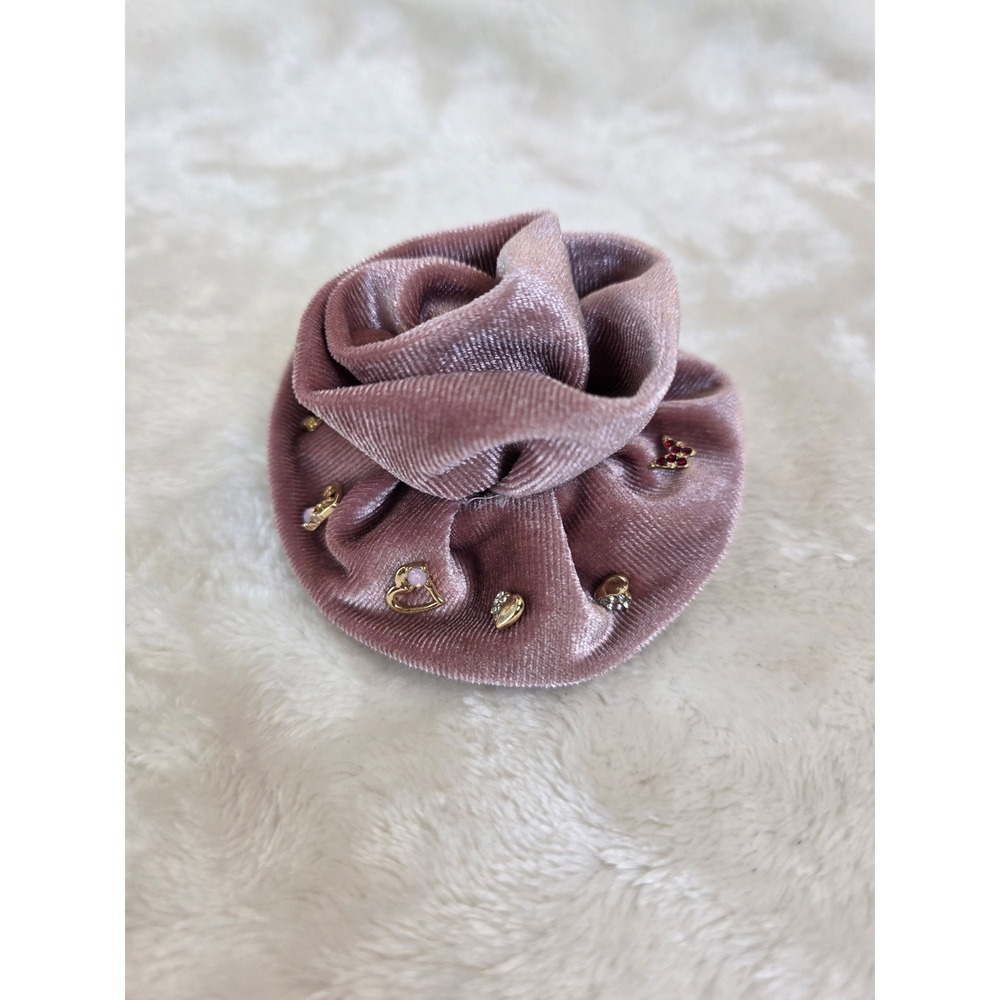 Urban Outfitters Velvet Rose Pin Flower With pairs of post earrings